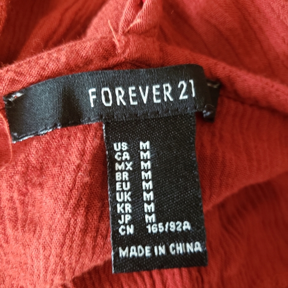 Forever Womans Rust M Spaghetti Strap Top With Adjustable Straps - Picture 7 of 8